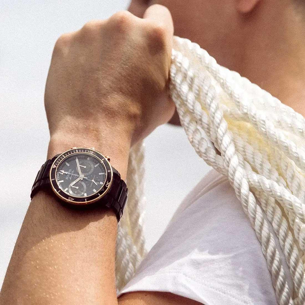 Bulova Marine star Black Chronograph serie 98b302