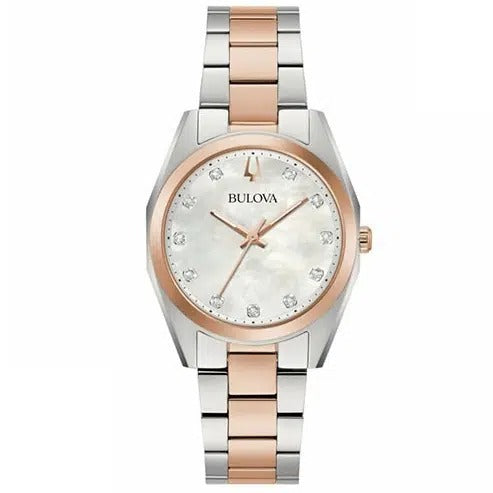 Bulova Surveyor con diamantes II 98P207 Madre perla