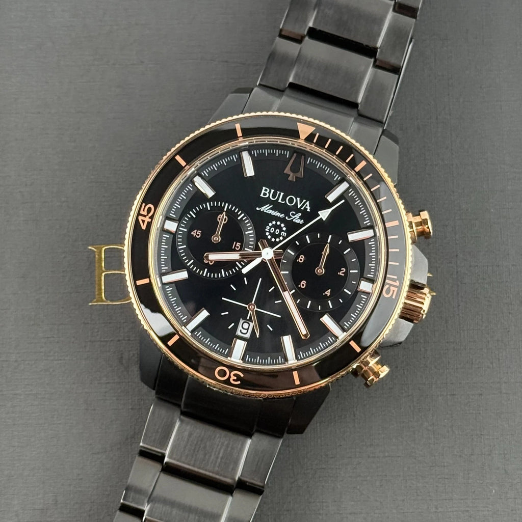 Bulova Marine star Black Chronograph serie 98b302