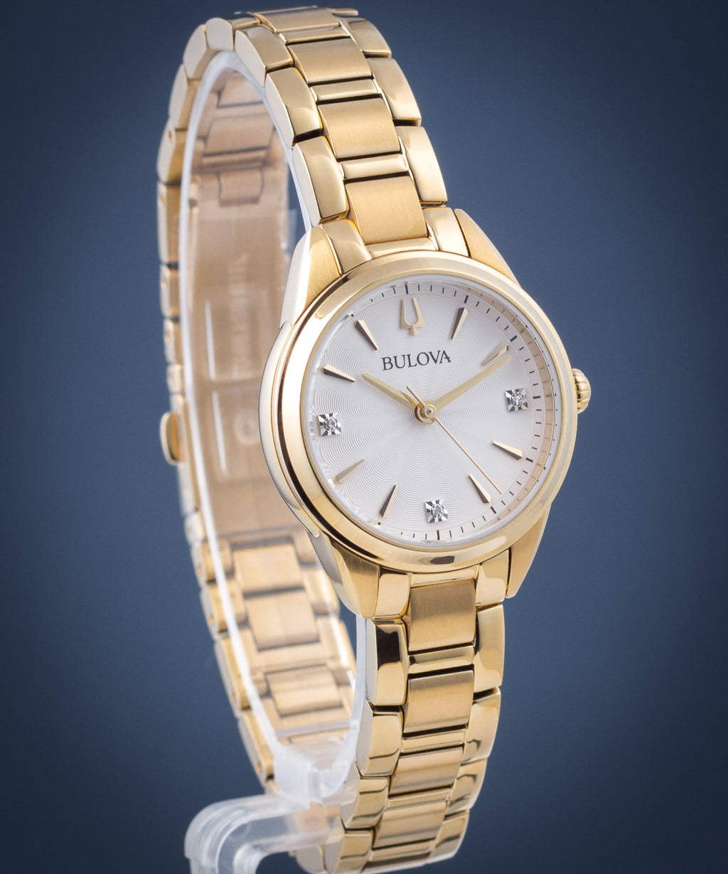 Bulova 97P150 II Sutton en dorado con diamantes